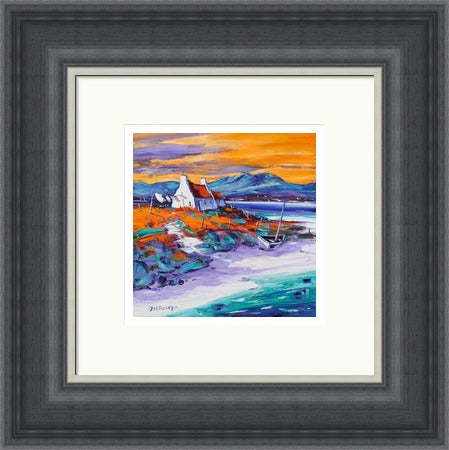 Evening on the Shore, Loch Ewe (Signed Limited Edition) by Jean Feeney