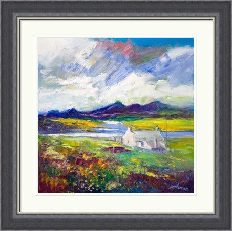 Crofthouse and Peat Stack, Isle of Lewis by John Lowrie Morrison Jolomo