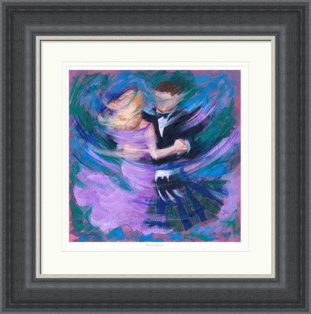 Purple Dream Ceilidh Dancing Art Print by Janet McCrorie