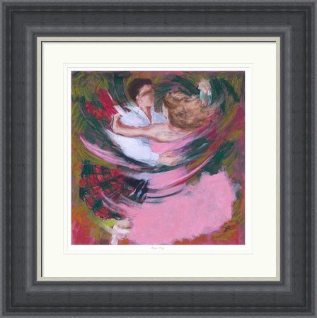 Pink Fizz Ceilidh Dancing Art Print by Janet McCrorie