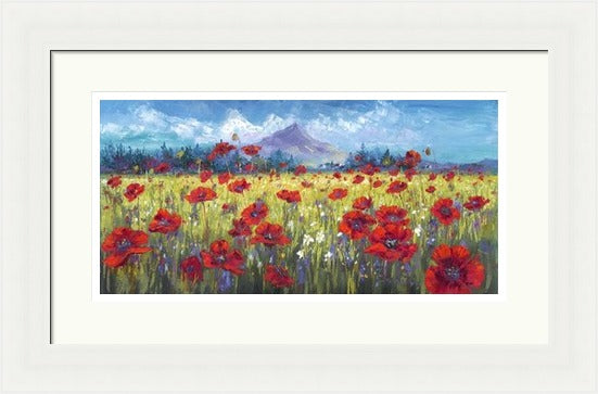 Poppy Field in the Lee of Goatfell, Arran by Jean Feeney