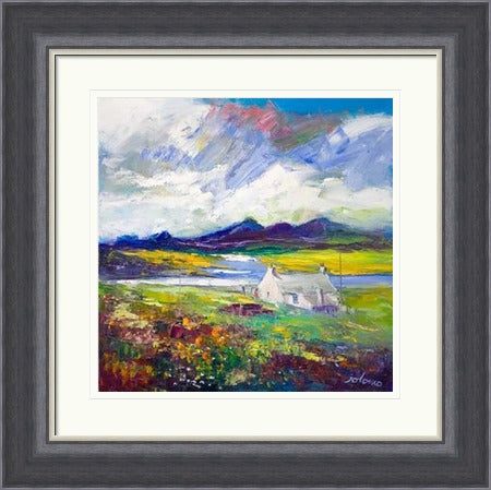 Crofthouse and Peat Stack, Isle of Lewis by John Lowrie Morrison Jolomo