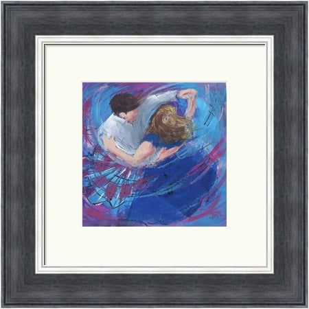 Blue Waltz Ceilidh Dancers by Janet McCrorie
