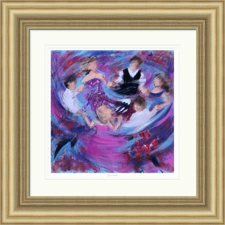 Spinnerette Ceilidh Dancing Art Print by Janet McCrorie