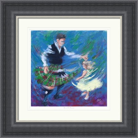 My Little Princess Ceilidh Dancing Art Print by Janet McCrorie