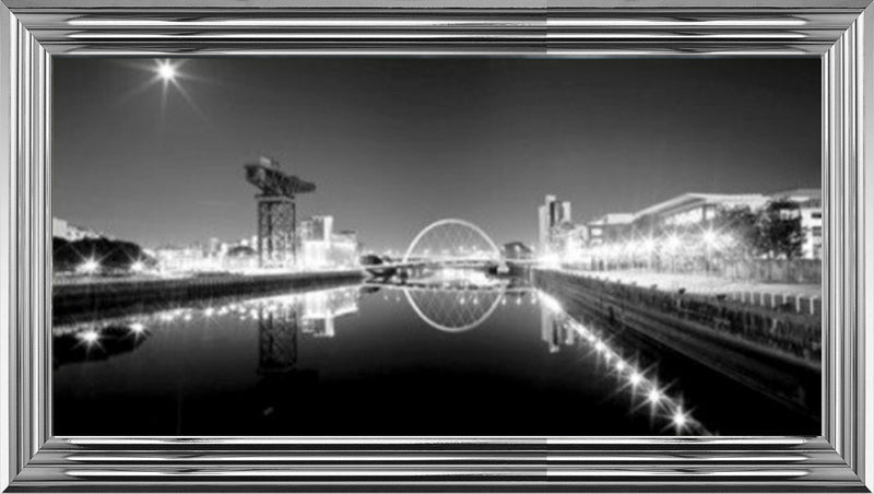 Glasgow Skyline Black and White