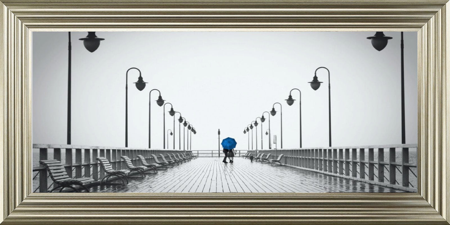 Strolling On The Pier - Blue