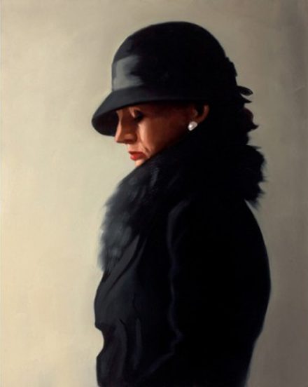Portrait in Black & Pearl by Jack Vettriano