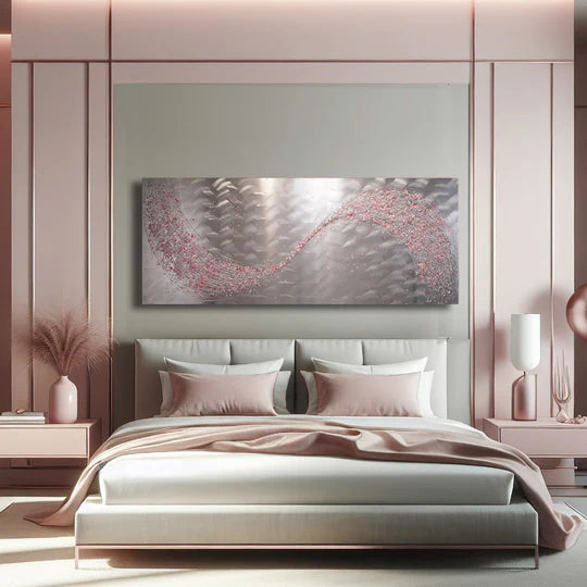 Blush Pink Metal Wall Art by Argento Art