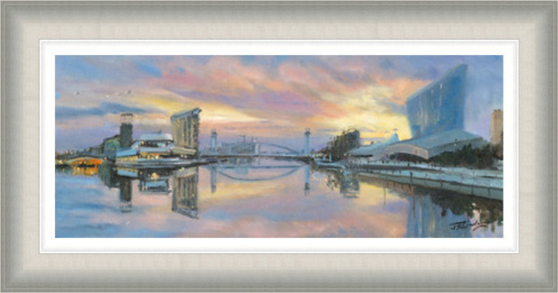 Morning on Salford Quays by James Somerville Lindsay