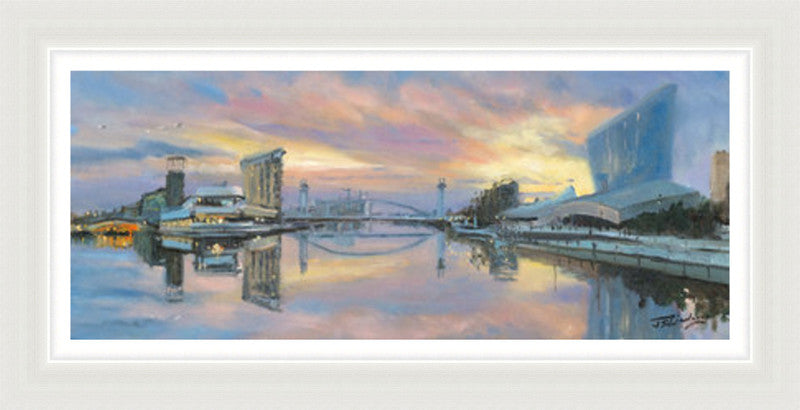 Morning on Salford Quays by James Somerville Lindsay