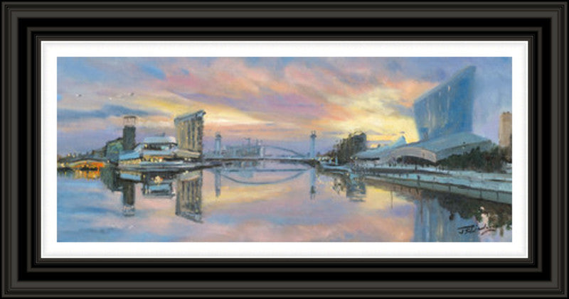 Morning on Salford Quays by James Somerville Lindsay