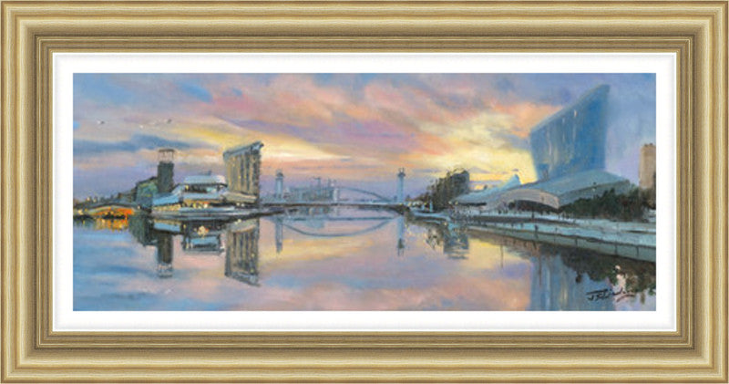 Morning on Salford Quays by James Somerville Lindsay