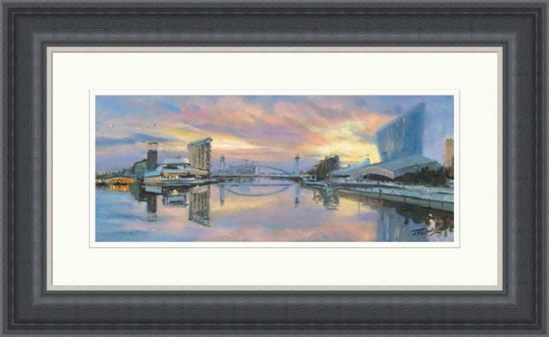 Morning on Salford Quays by James Somerville Lindsay