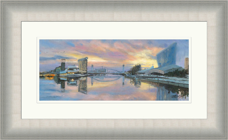 Morning on Salford Quays by James Somerville Lindsay