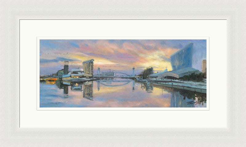 Morning on Salford Quays by James Somerville Lindsay