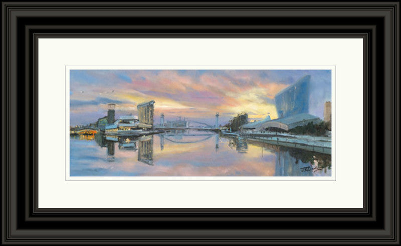 Morning on Salford Quays by James Somerville Lindsay