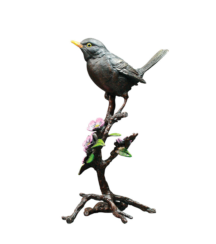 Blackbird with Blossom in Presentation Box by Keith Sherwin