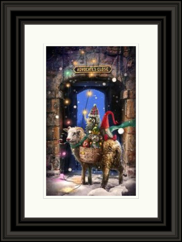 Advocate's Close by Matylda Konecka framed wall art print inspired by Edinburgh's Advocate's Close, with a narrow old-town sense of mystery and history