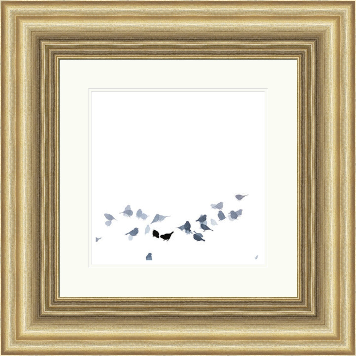 Little Birds Feeding by Sandra Vick