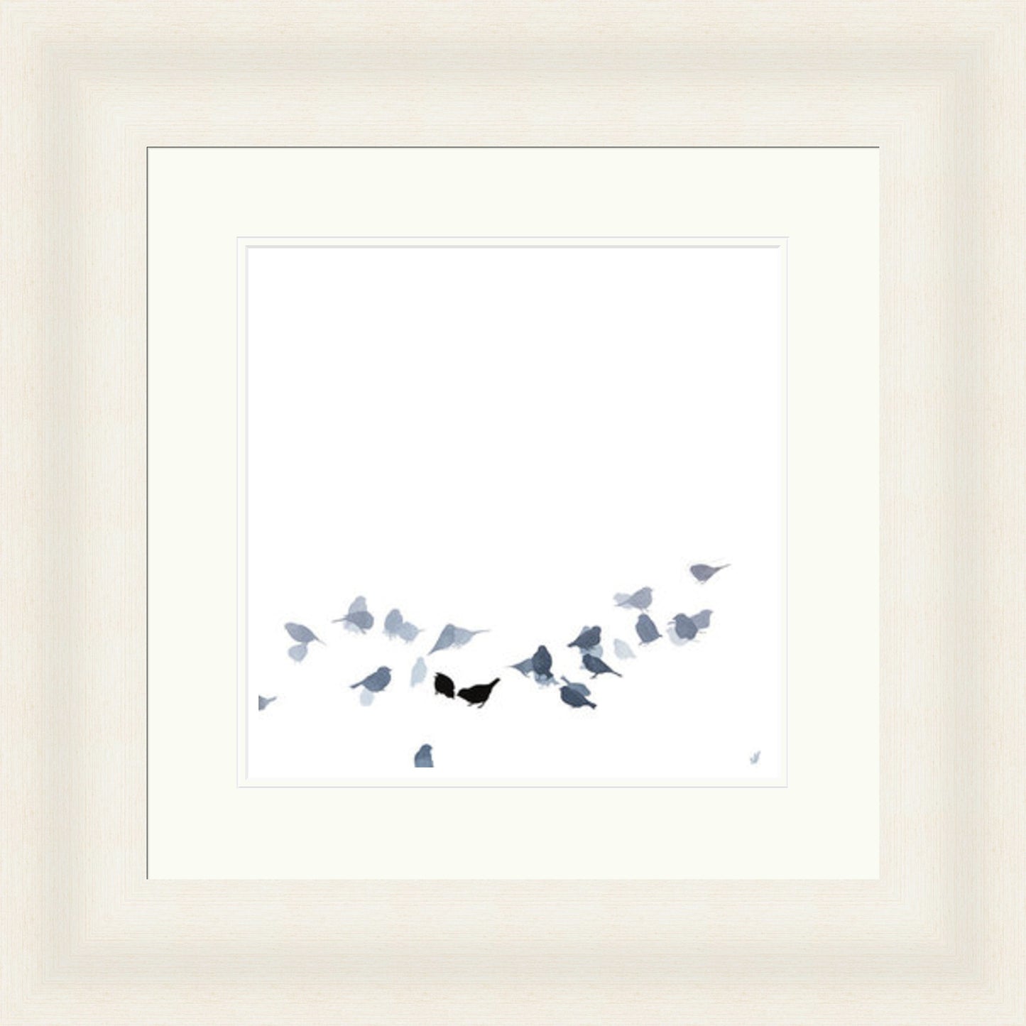 Little Birds Feeding by Sandra Vick