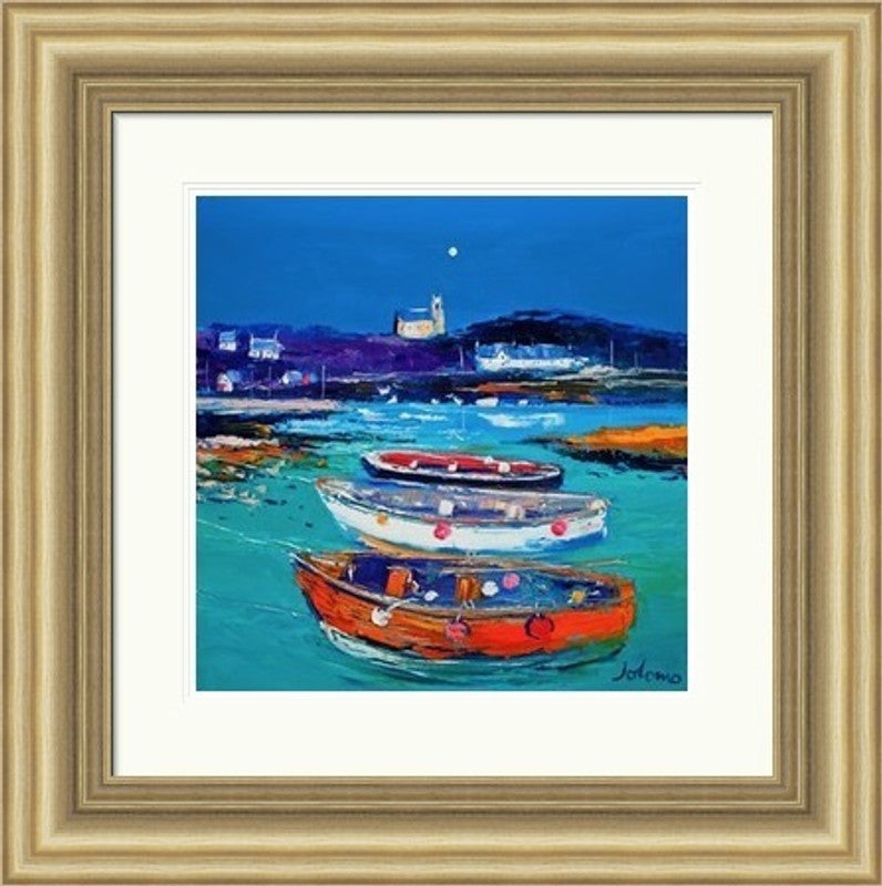 Church and Boats, Arinagour, Isle of Coll by Jolomo