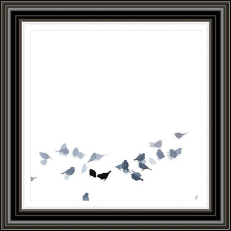 Little Birds Feeding by Sandra Vick