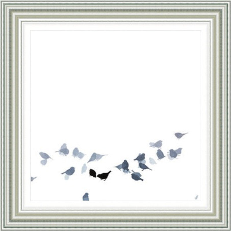 Little Birds Feeding by Sandra Vick