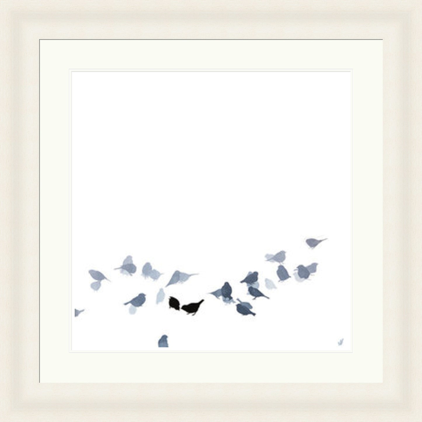 Little Birds Feeding by Sandra Vick