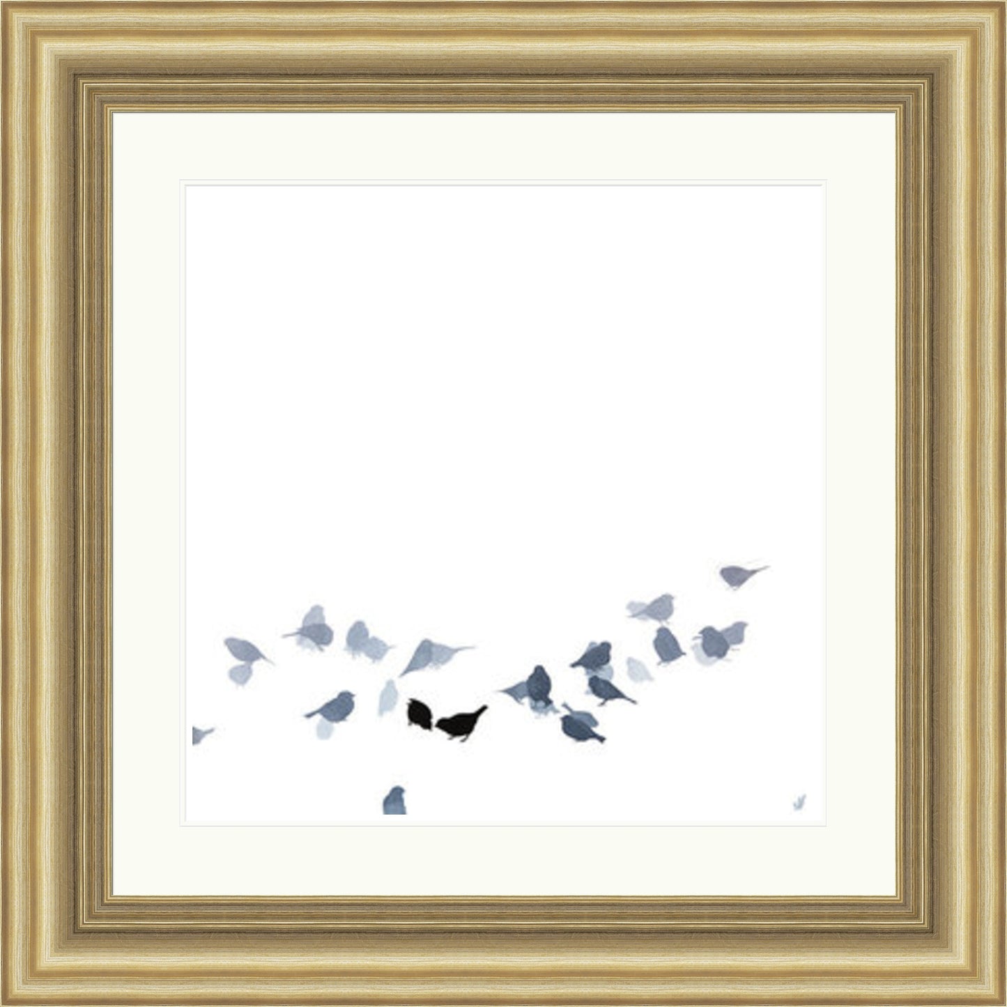 Little Birds Feeding by Sandra Vick