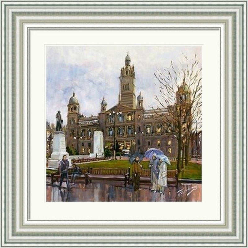 Rainy Day, George Square by James Somerville Lindsay
