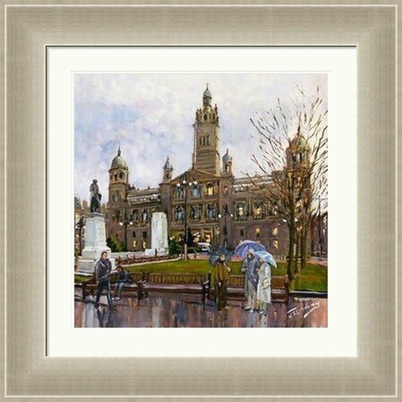 Rainy Day, George Square by James Somerville Lindsay