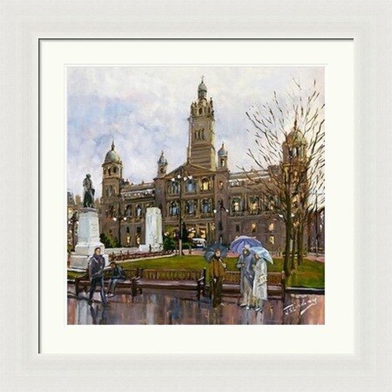 Rainy Day, George Square by James Somerville Lindsay