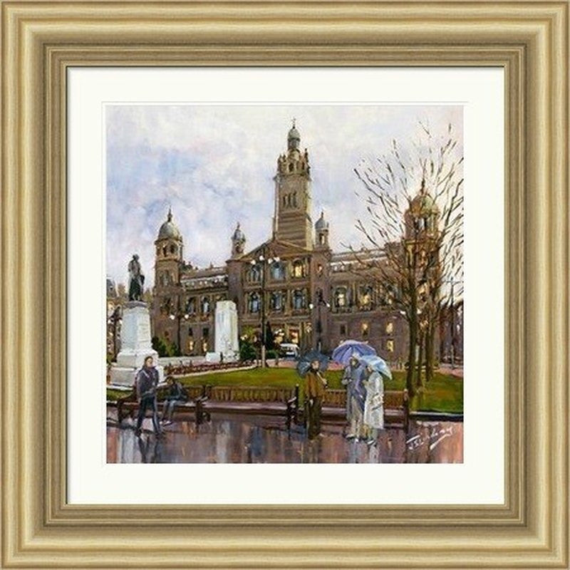 Rainy Day, George Square by James Somerville Lindsay