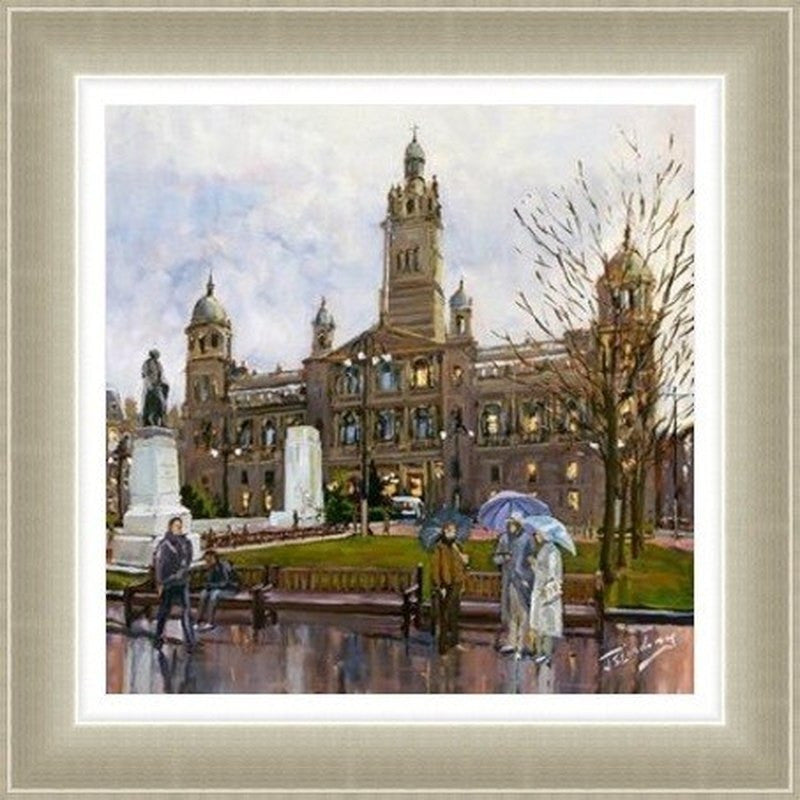 Rainy Day, George Square by James Somerville Lindsay