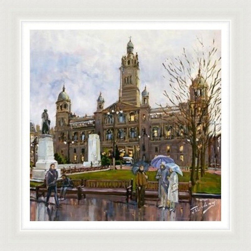 Rainy Day, George Square by James Somerville Lindsay