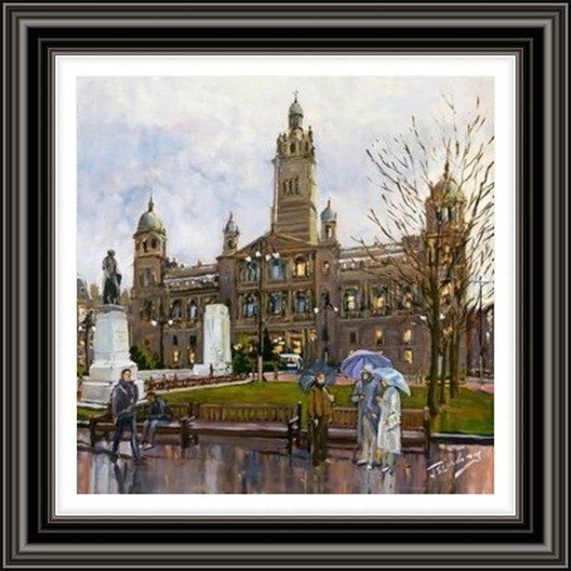 Rainy Day, George Square by James Somerville Lindsay