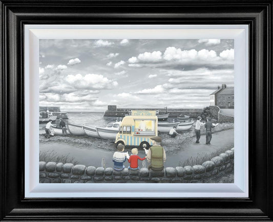 He Always Gets More Than Me Canvas Deluxe by Leigh Lambert