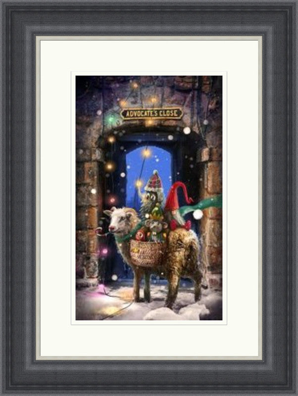 Advocate's Close by Matylda Konecka framed wall art print inspired by Edinburgh's Advocate's Close, with a narrow old-town sense of mystery and history