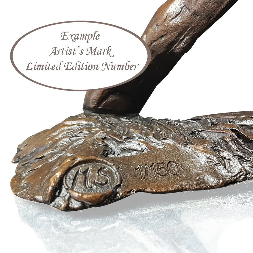 Leaping Salmon Pair Bronze Figurine by Keith Sherwin (Richard Cooper Bronze)