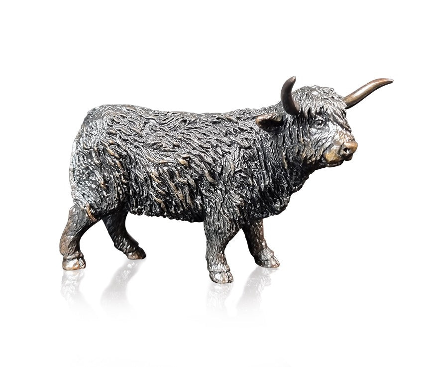 Highland Cow Bronze Sculpture by Keith Sherwin (Richard Cooper Bronze)
