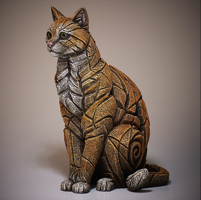 Cat Sitting (Ginger) - Edge Sculpture