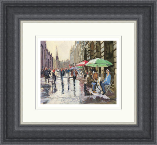 Rainy Day on the Royal Mile by James Somerville Lindsay
