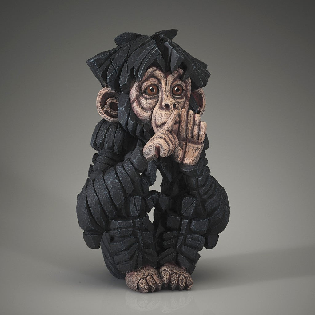 Baby Chimpanzee "Speak No Evil" - Edge Sculpture