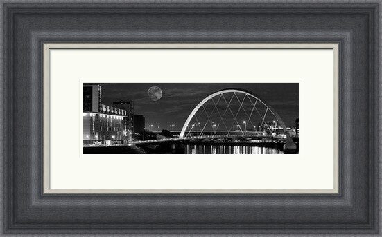 Nightfall Over Glasgow - Black and White by Ian Marshall