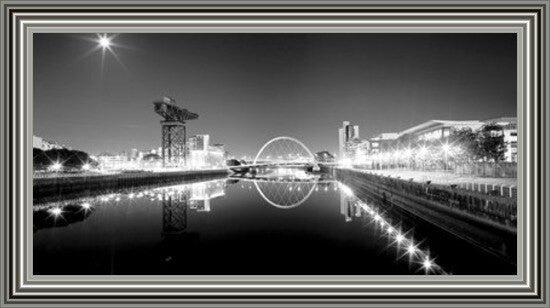 Glasgow Skyline Black and White