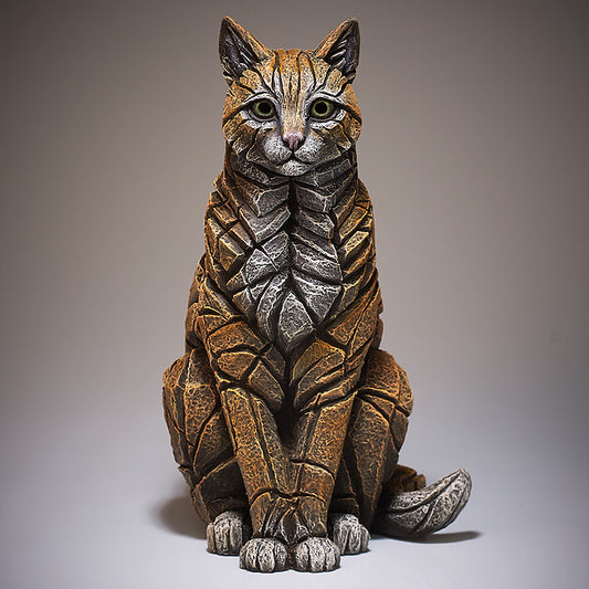 Cat Sitting (Ginger) - Edge Sculpture