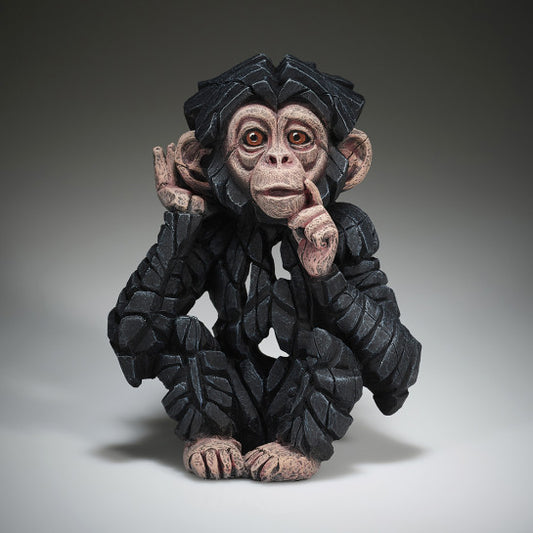 Baby Chimpanzee "Hear No Evil" - Edge Sculpture