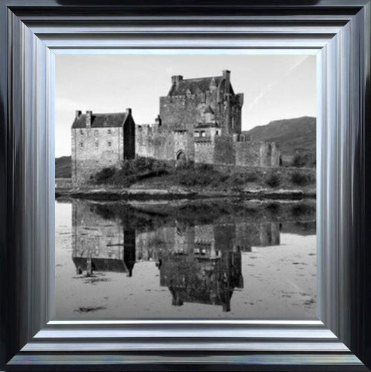 Eilean Donan Castle, Day Time Reflections - Black and White