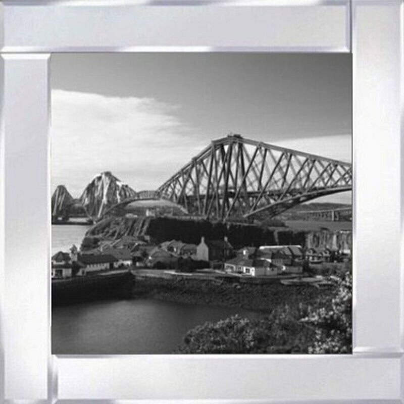 North Queensferry and the Forth Rail Bridge, Edinburgh - Black and White
